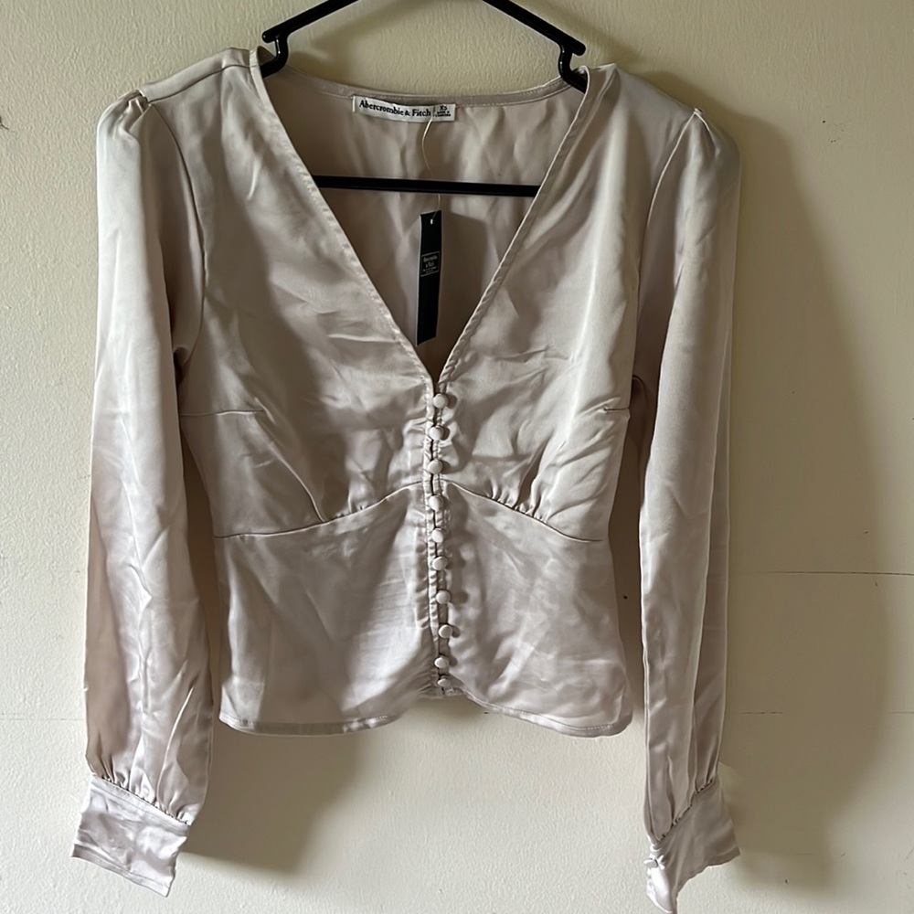 Abercrombie silk long sleeve